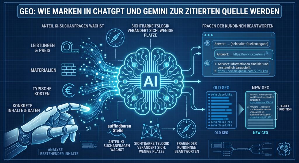 GEO: Wie Marken in ChatGPT und Gemini zur zitierten Quelle werden